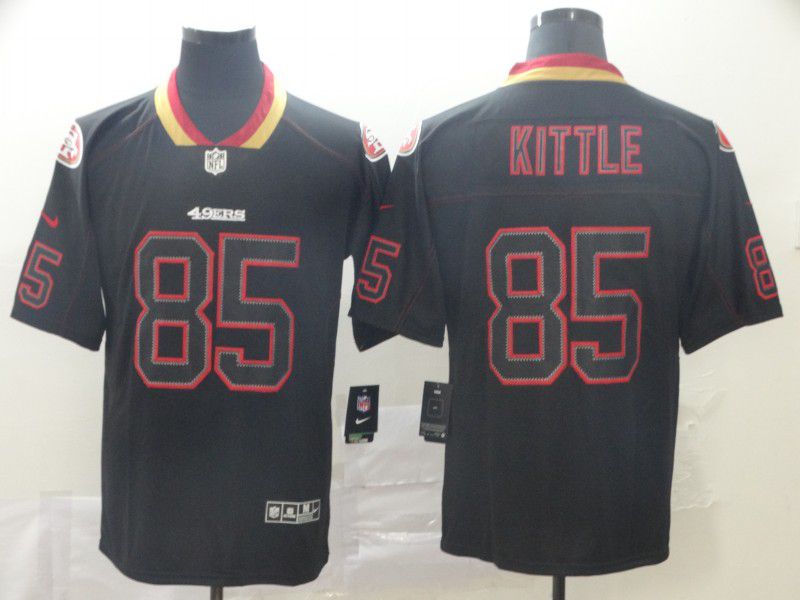 Men San Francisco 49ers #85 Kittle Nike Lights Out Black Color Rush Limited NFL Jersey